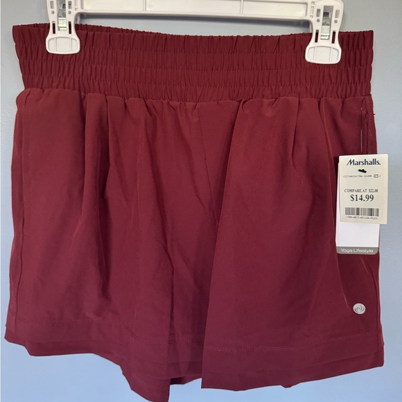 Women's Red Shorts - Picture 1 of 3